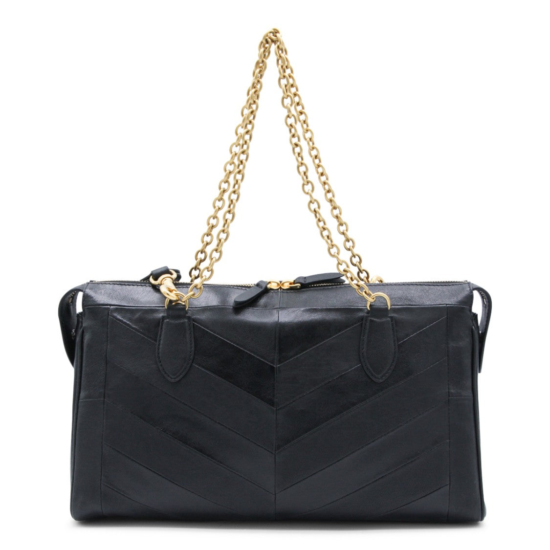 Valentino Garavani Chevron-Pattern Rectangular Handbag