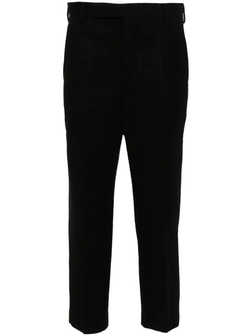 Rick Owens Cropped Black Trousers With Tailored Silhouette