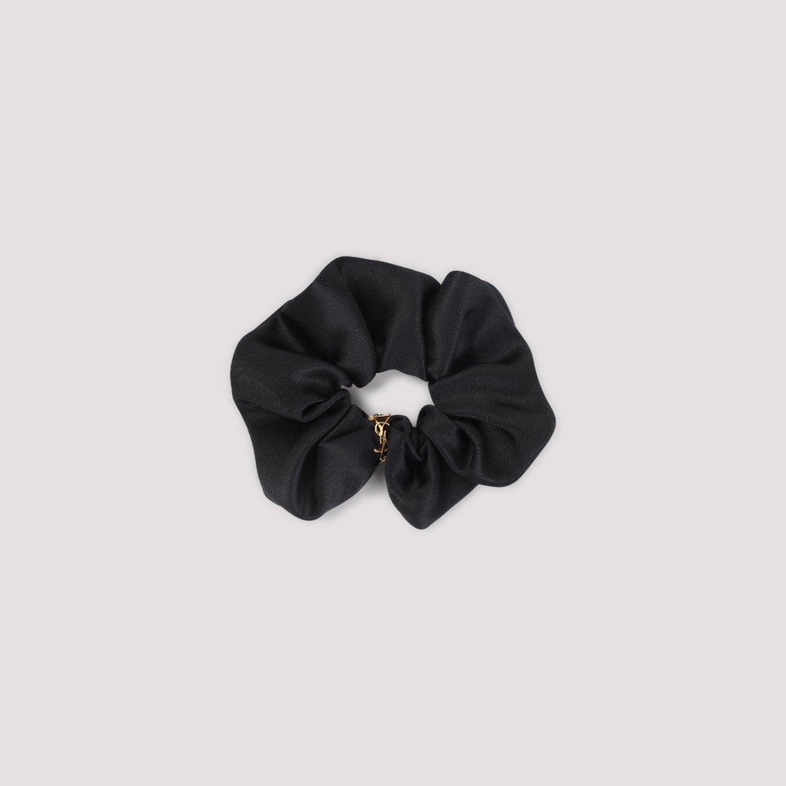 Saint Laurent Black Silk Scrunchie