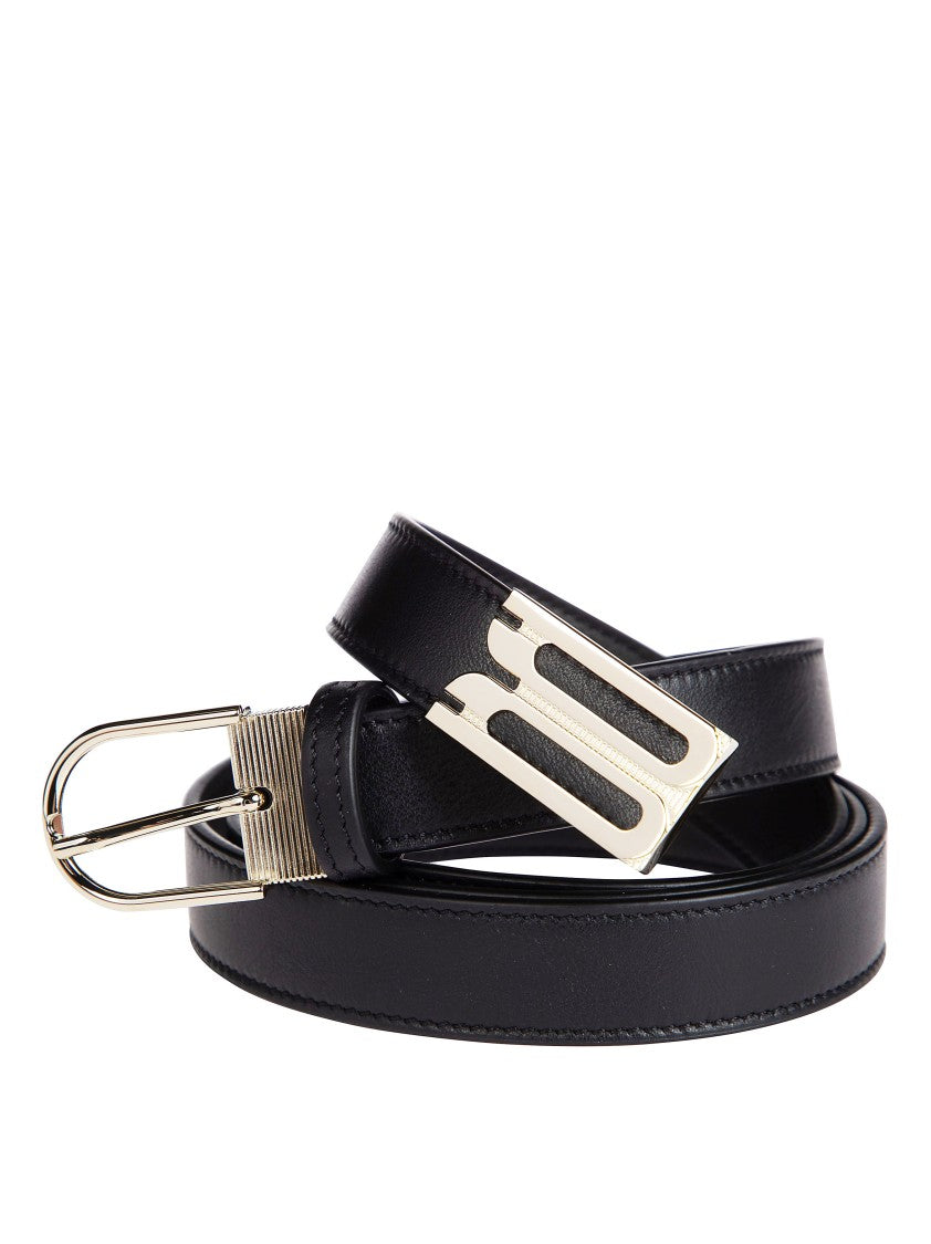 Victoria Beckham Dorian B Finite Silver Buckle Belt