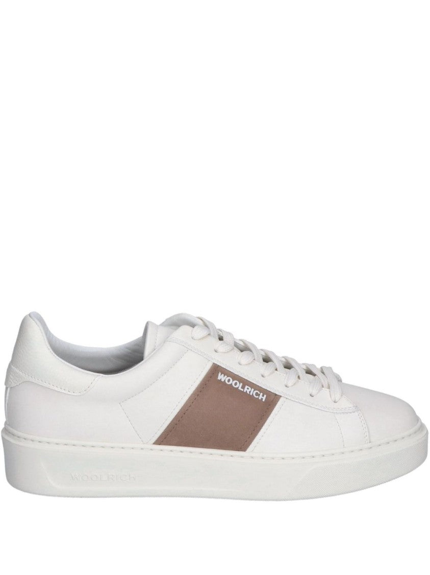 Woolrich White Sneakers With Lace-Up Fastening