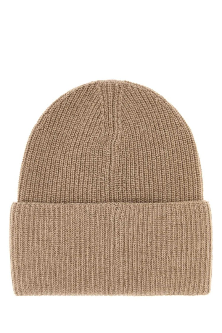 Moncler Camel Wool Beanie Hat