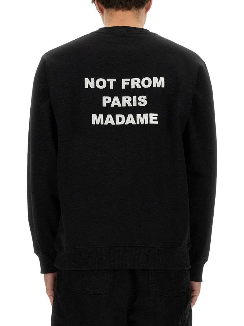 Drôle De Monsieur Slogan Not From Paris Sweatshirt