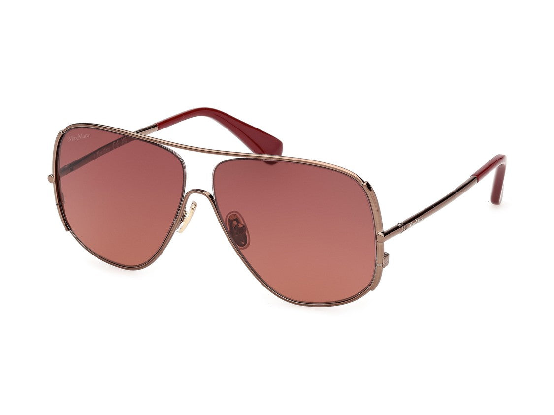 Max Mara Reddish-Brown Mm0190 Gradient Double Bridge Sunglasses