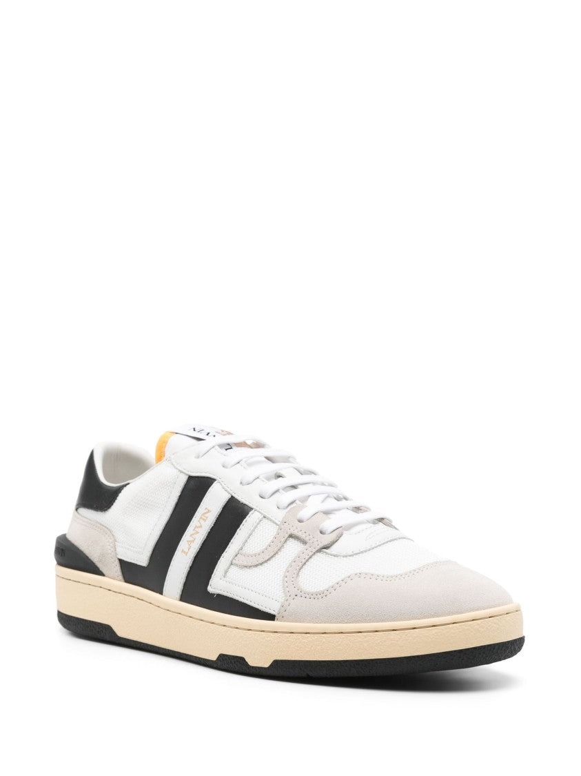 Lanvin White Clay Sneakers White Black Panels
