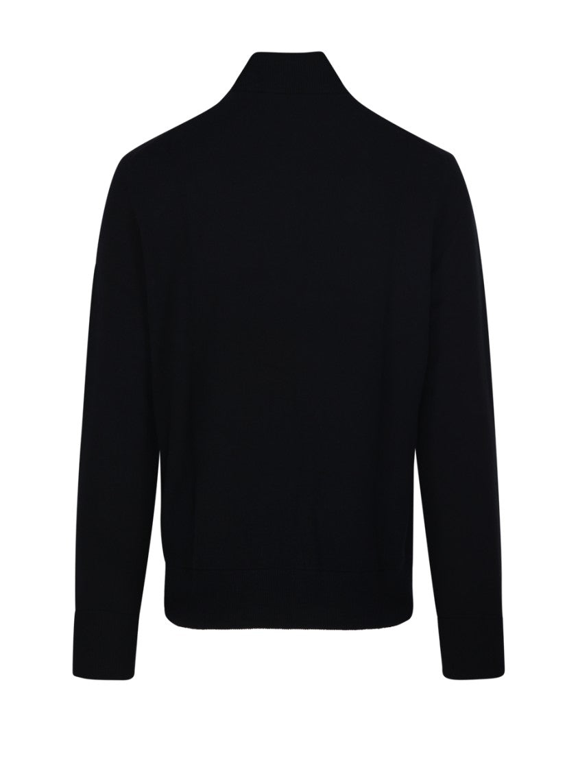 Polo Ralph Lauren High Collar Full Zip Sweater With Smooth Finish