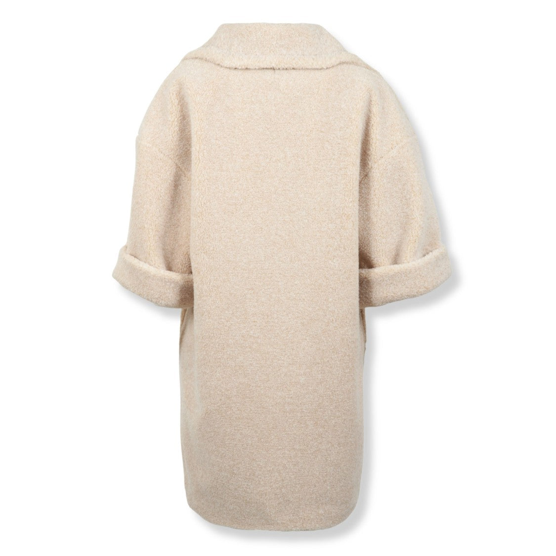 Herno Medium-Length Teddy Coat With Plush Texture
