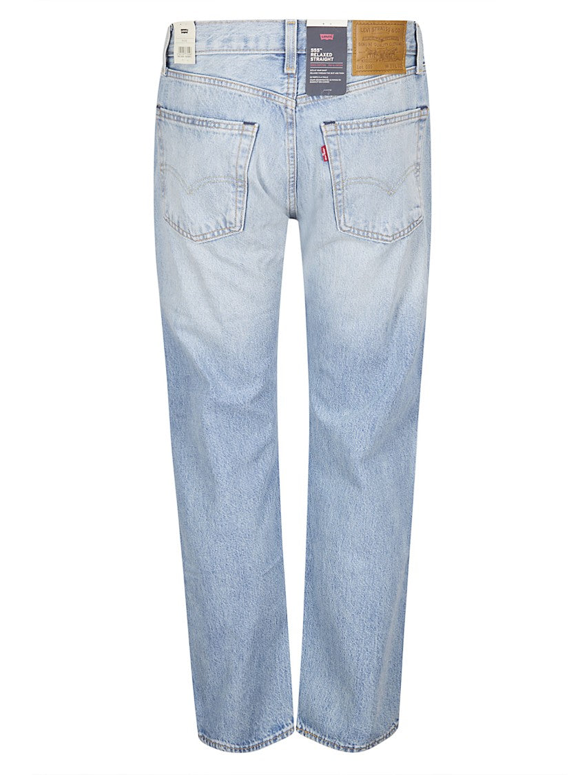 Levi's Distressed Light Wash Relaxed Straight-Leg Jeans