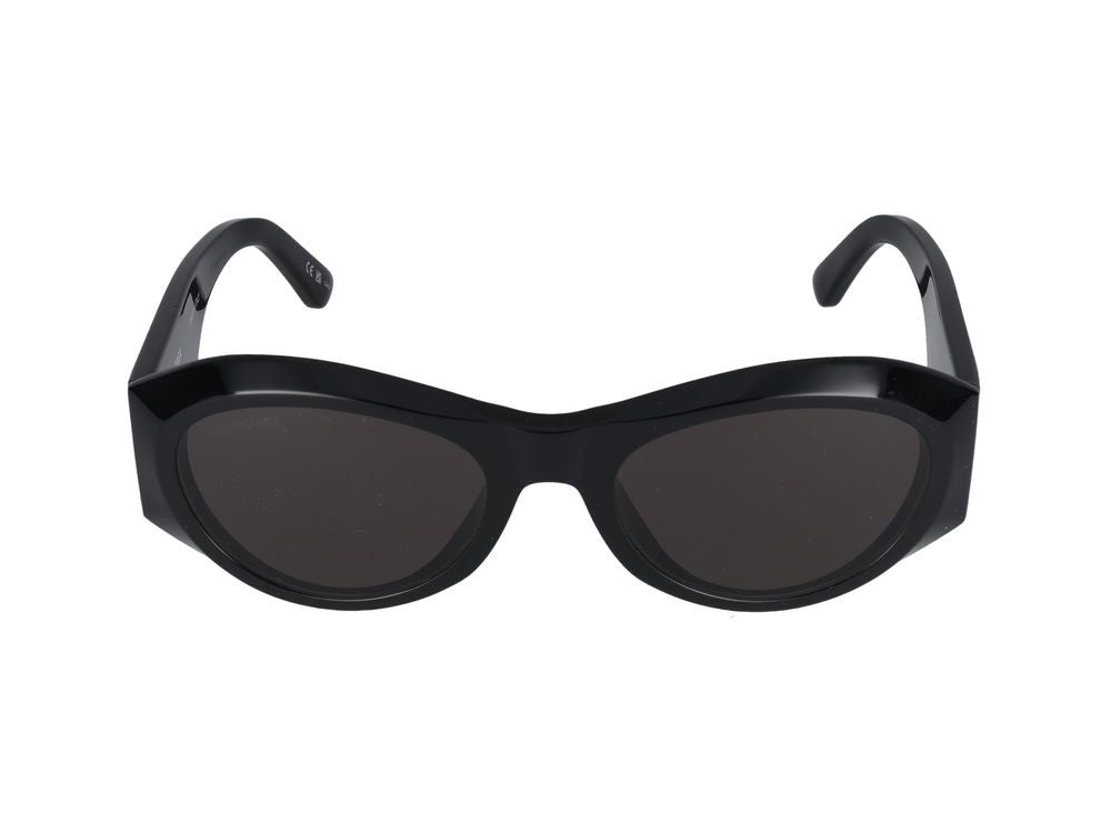 Balenciaga Black Iconic Logo Detail Oversized Acetate Sunglasses