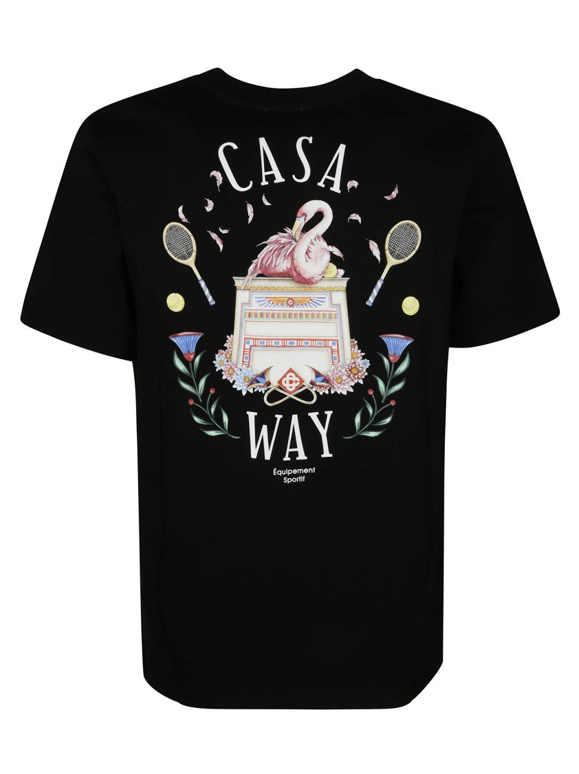 Casablanca Black Classic Flamingo Graphic T-Shirt
