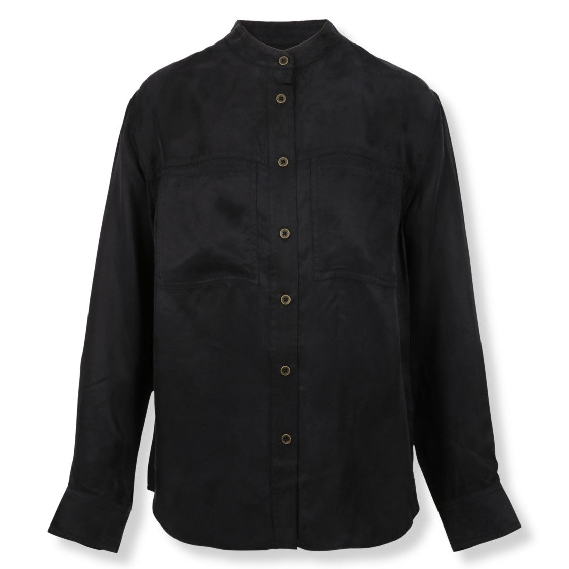 Isabel Marant Étoile Fluid-Fit Washed Satin Shirt With Patch Pockets