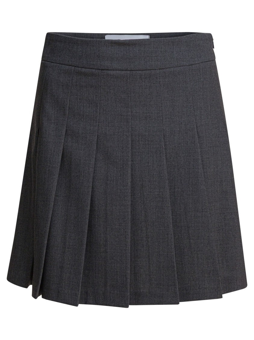 Semper Structured Pleated Miniskirt In Dark Grey