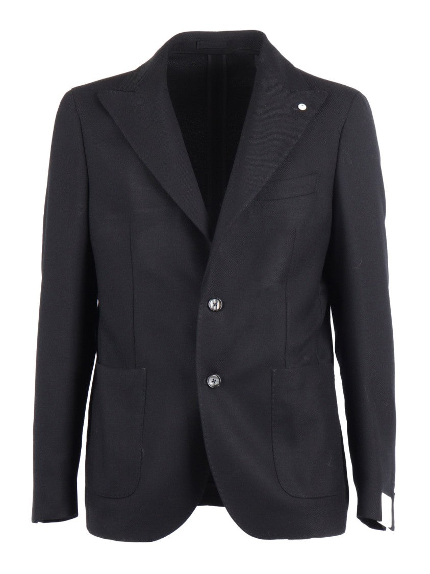 L.B.M. 1911 Black Tailored Two Button Jacket