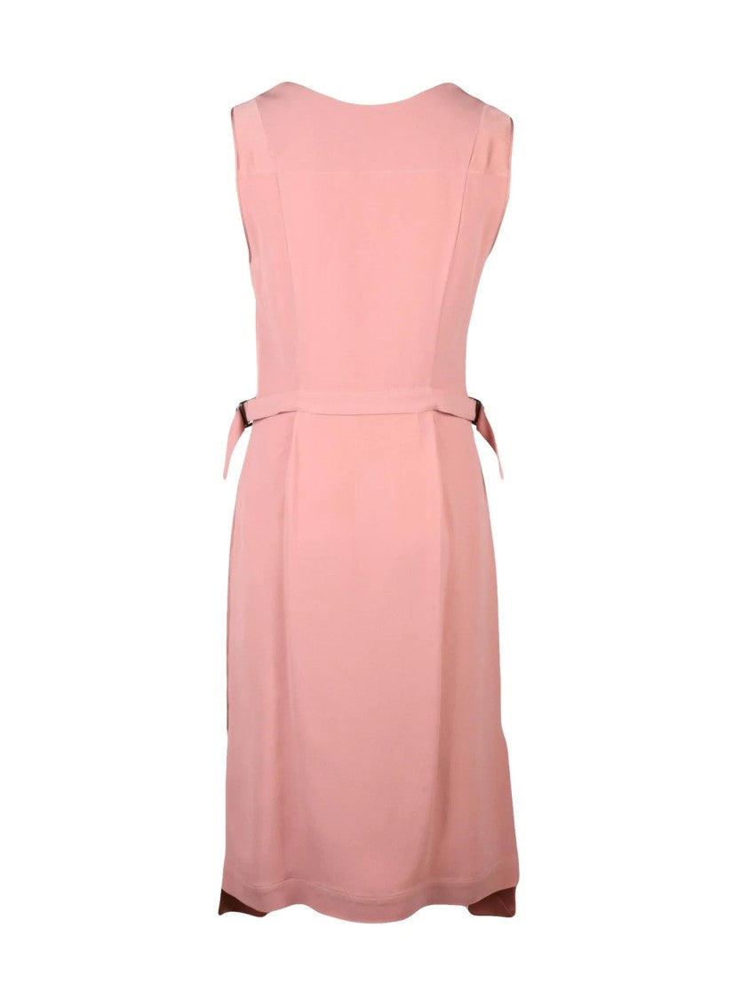 Vivienne Westwood Storm Midi Dress With Structured Silhouette In Old Rose