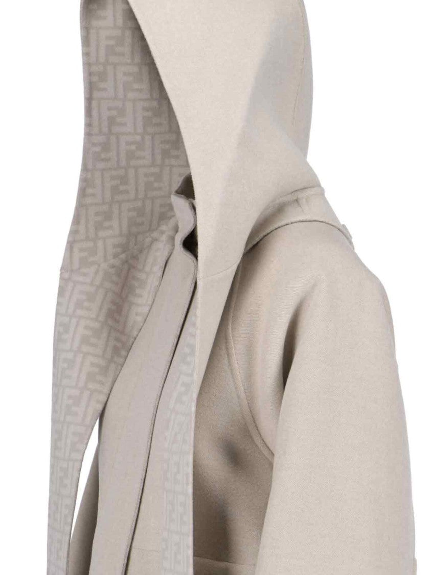 Fendi High-Neck Blouson Jacket – Beige