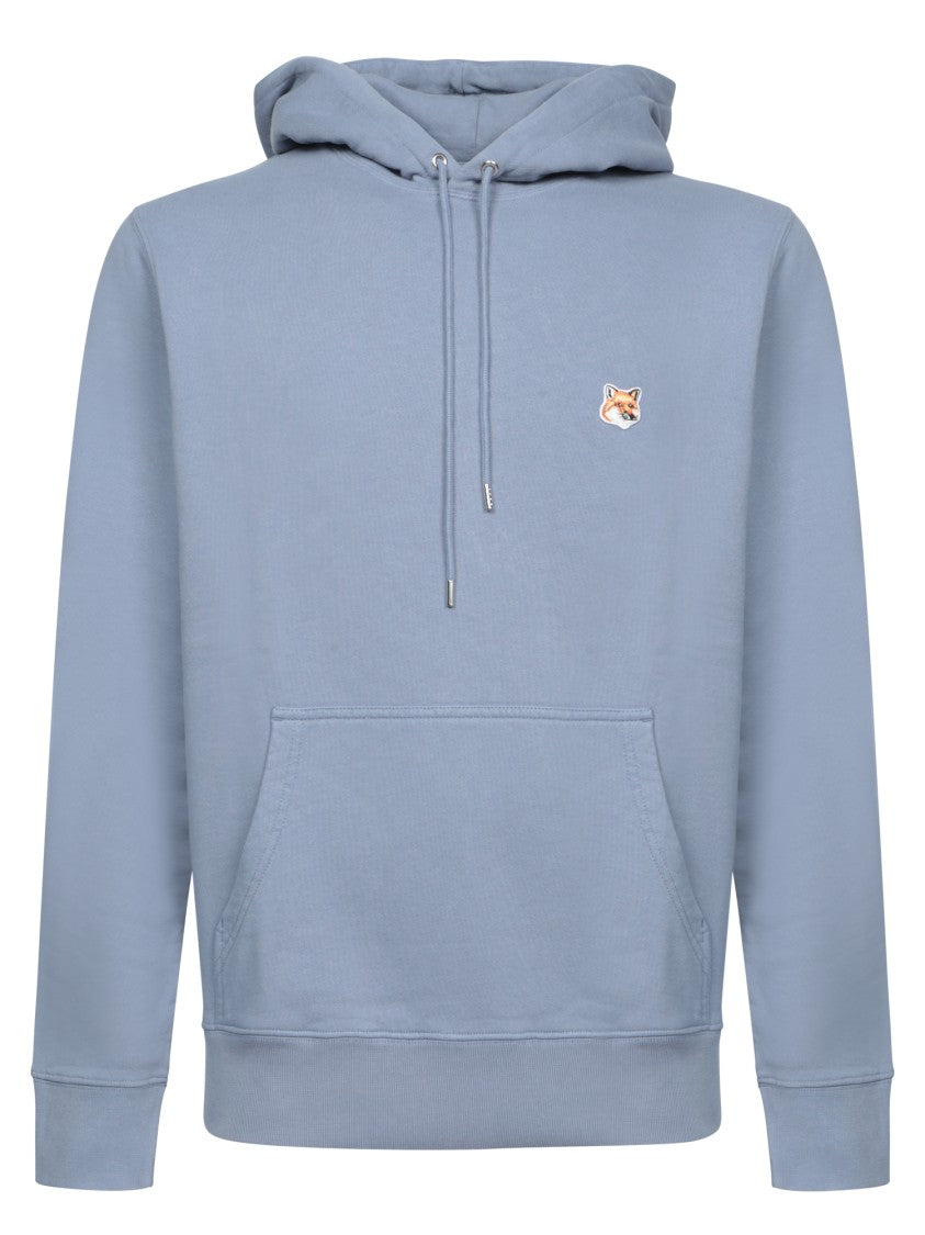 Maison Kitsuné Hooded Sweatshirt With Embroidered Logo Detail