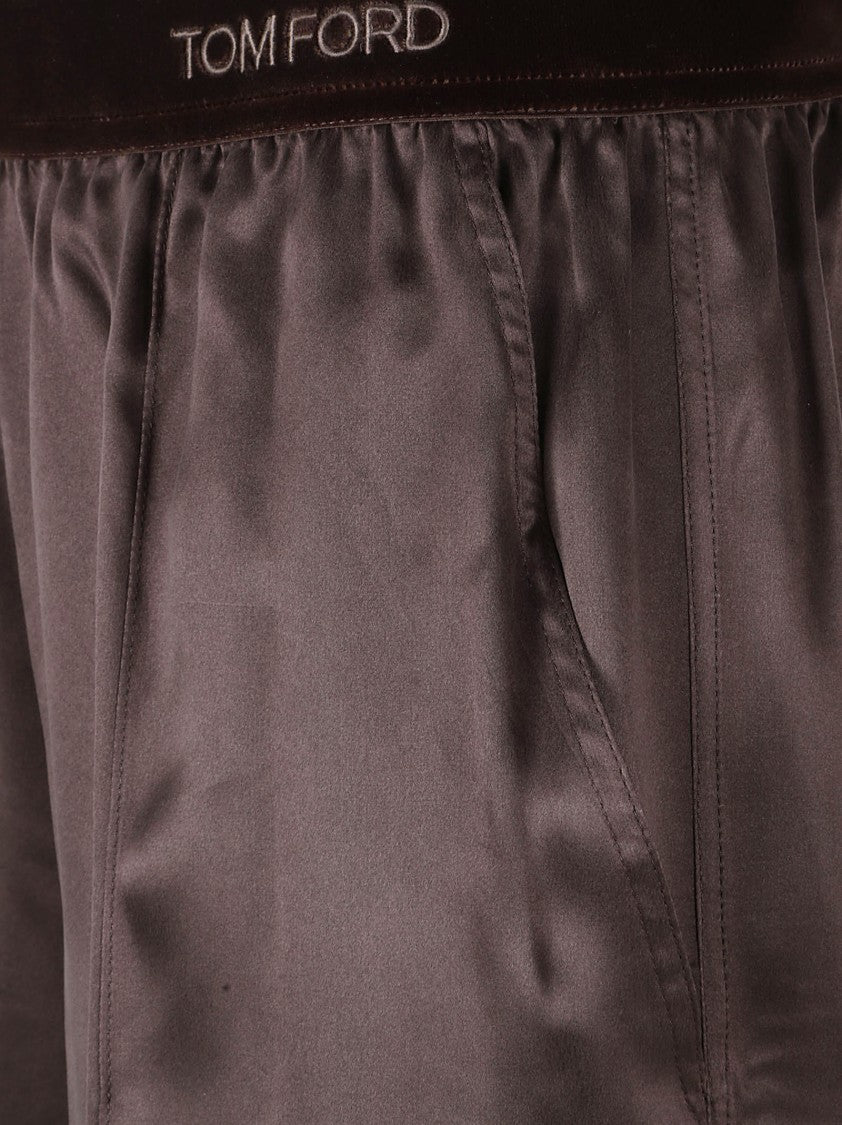 Tom Ford Tailored Silk Trousers With Comfortable Elastic Waistband