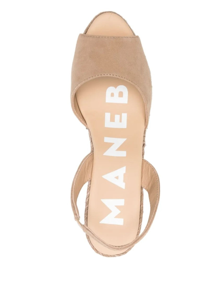 Manebi Earthy Hamptons Jute Slingback Sandals