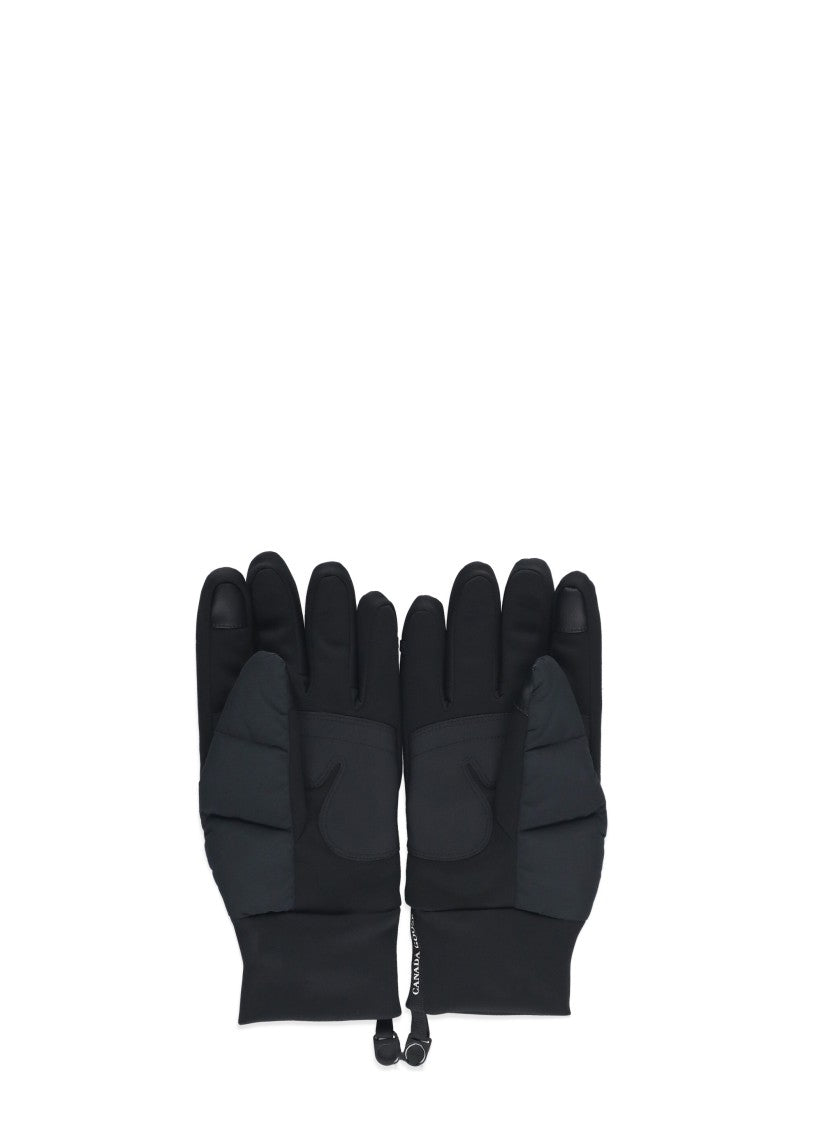 Canada Goose Quilted Padded Gloves With Contrasting Logo