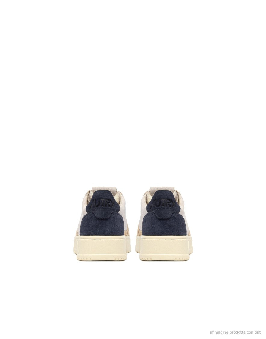 Autry Tricolor Suede Low-Top Sneakers With Heritage Design