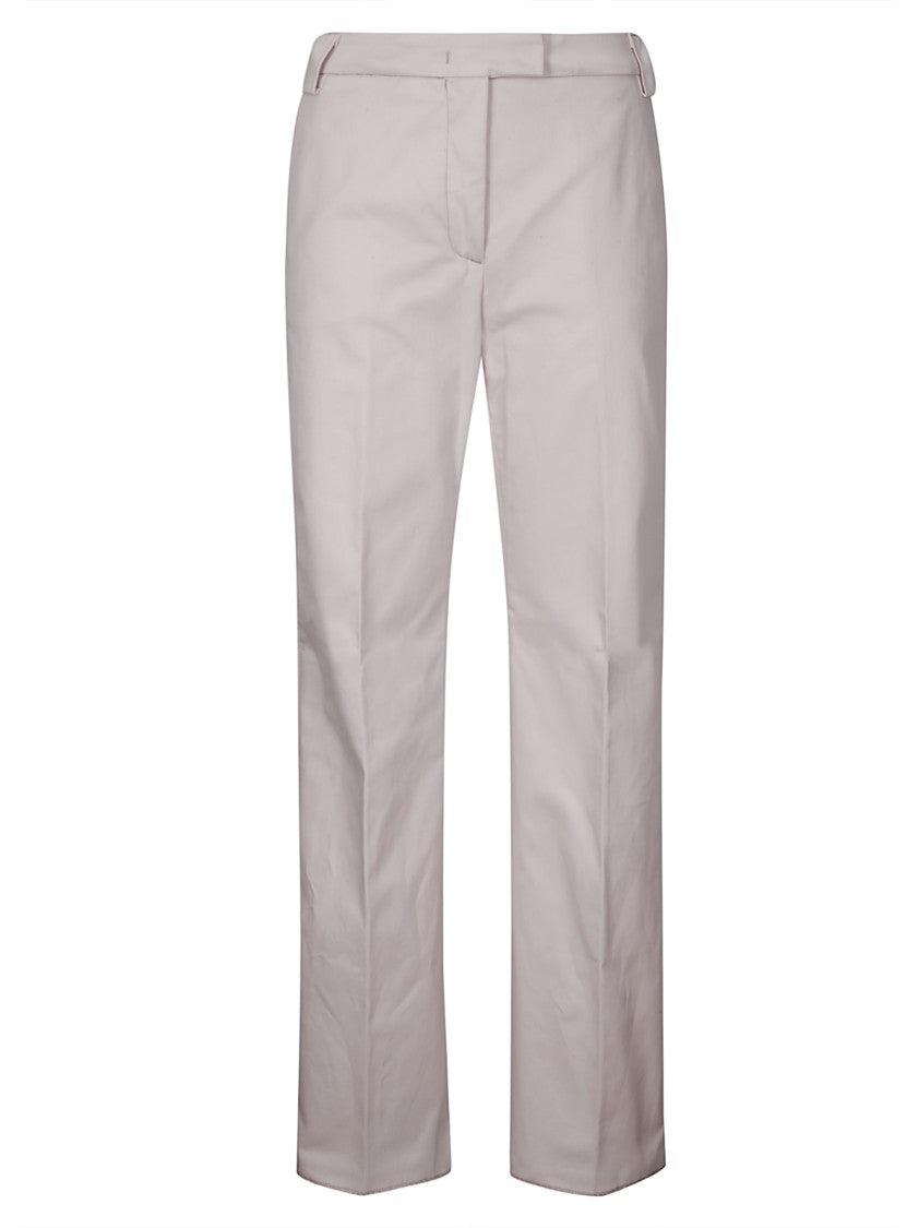 The Latest Straight Leg Gabardine Trousers With Hidden Closure
