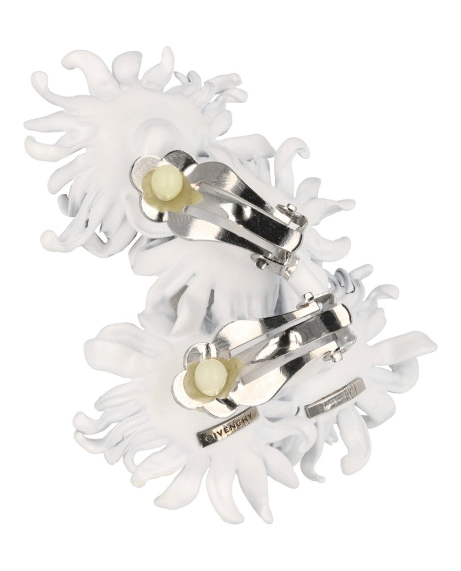 Givenchy Daisy Pendant Clip-On Ear Crawler With Crystal Accents