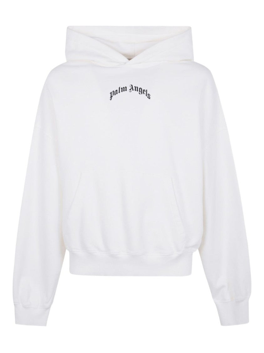 Palm Angels Oversized Hoodie With Drawstring Hood And Logo Accents