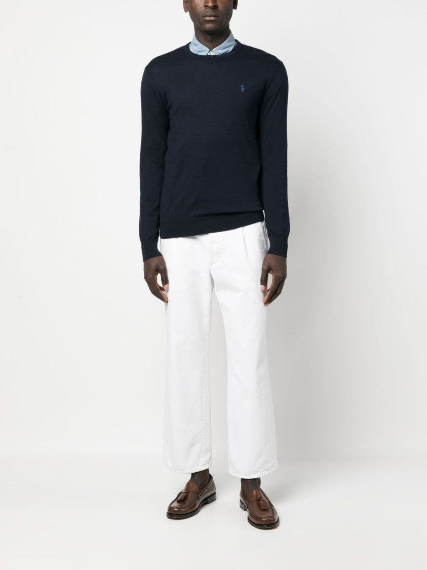 Polo Ralph Lauren Dark Navy Sweater Crew Neck Cotton Sweater
