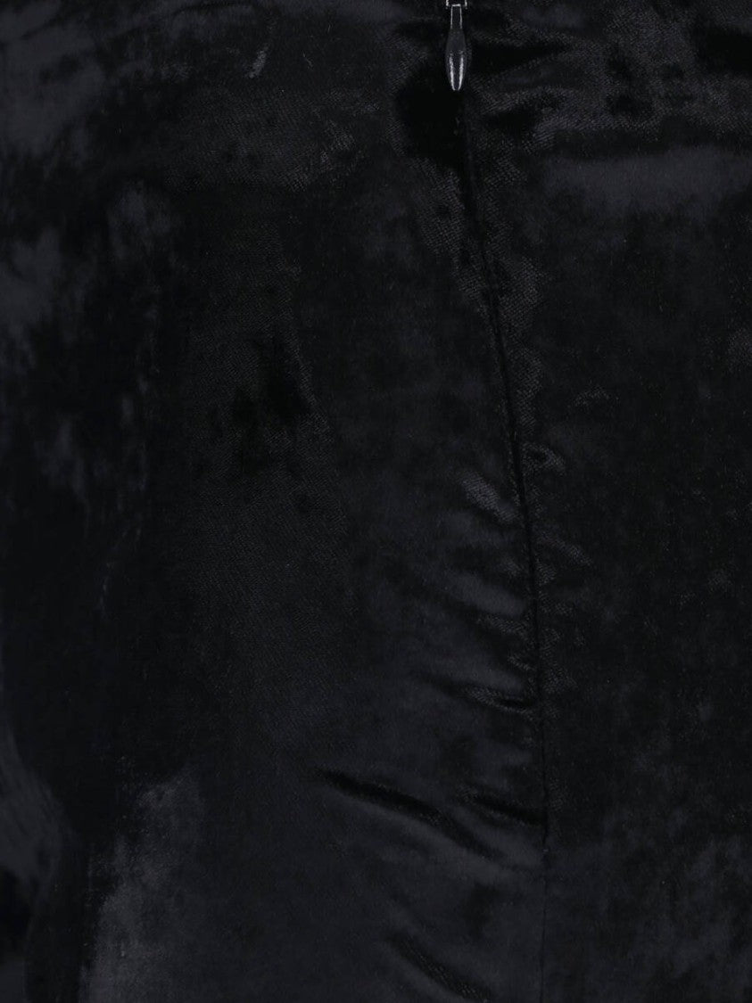 Dondup Black Velvet Cut-Out Bootcut Pants