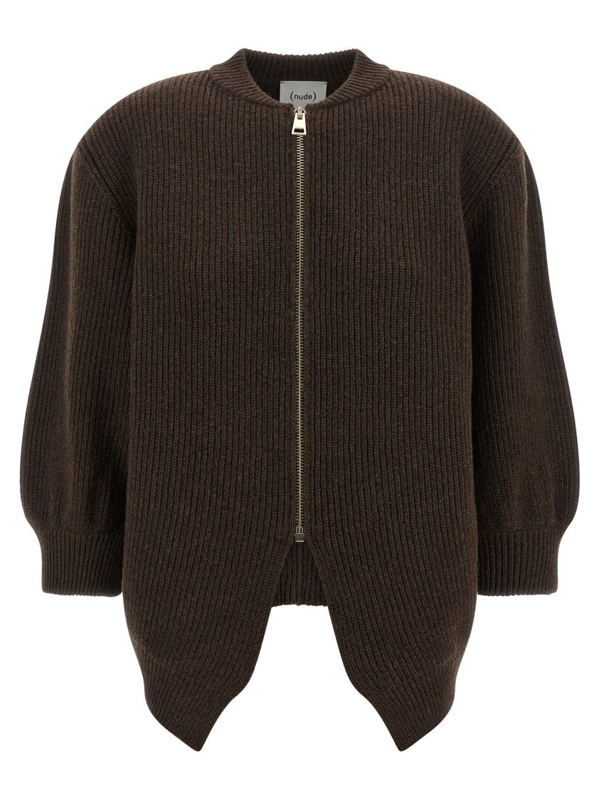 Nude Spiked Cardigan