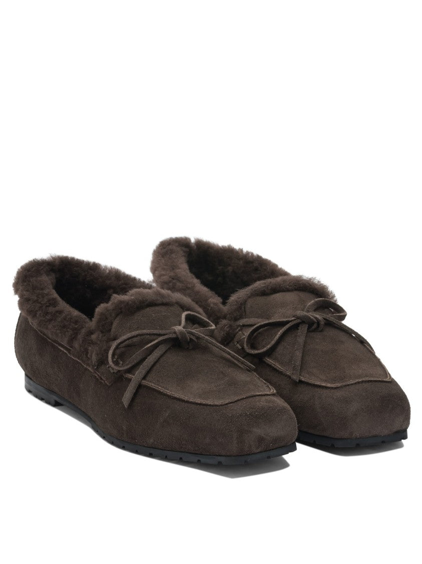 Aeydē Brown Cow Suede Loafers