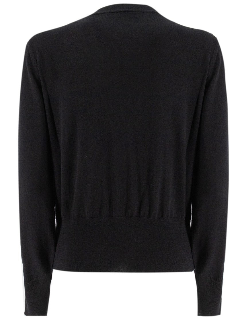 Fabiana Filippi Wool Cardigan With Intricate Sequin Embroidery