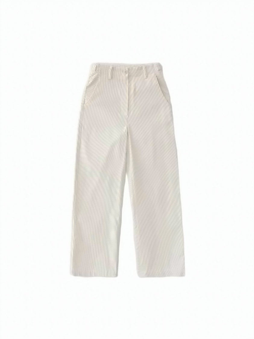 Ami Paris High-Waisted Straight Pants With Relaxed Fit