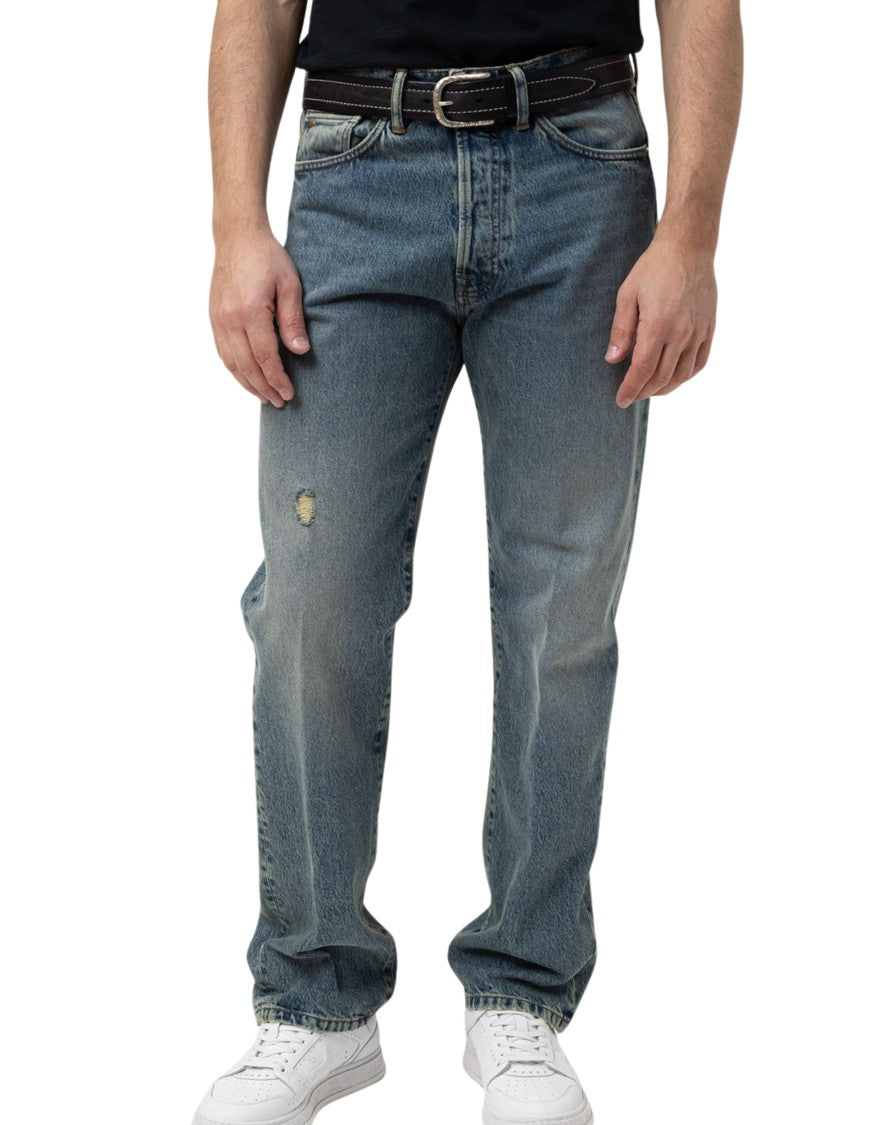 Nine In The Morning Straight-Fit Medium-Wash Denim Nathan Jeans