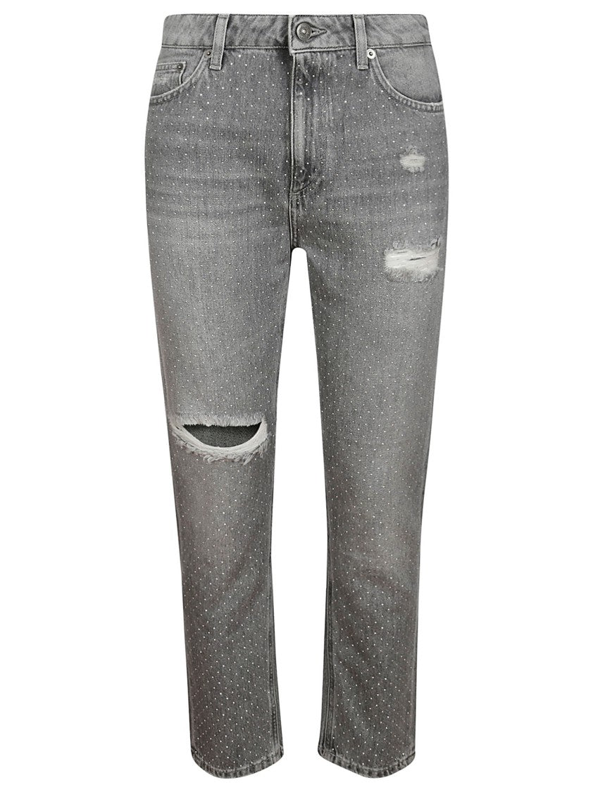 Dondup Cindy Five-Pocket Jeans With All-Over Rhinestones