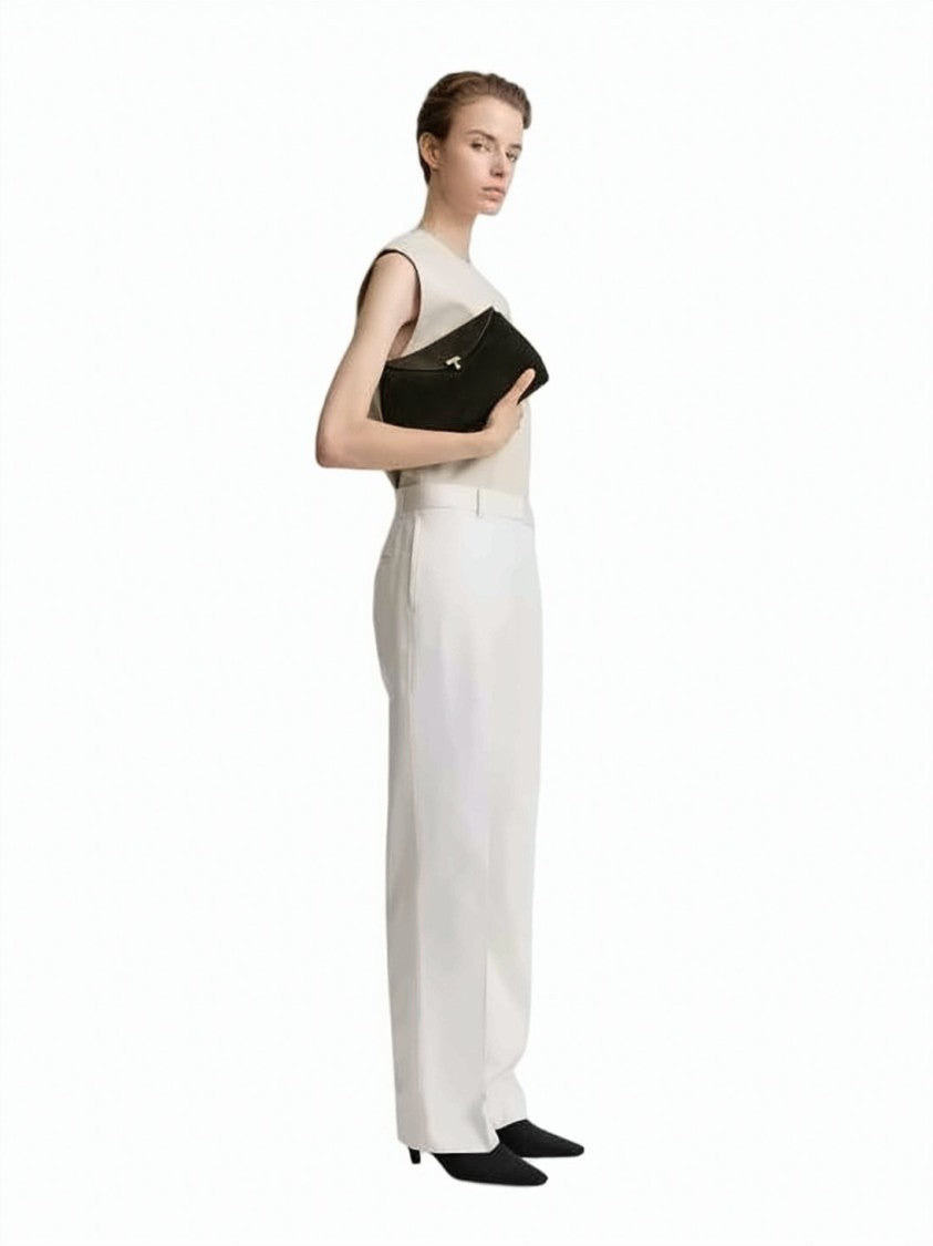 Totême Structured Cow Leather Crossbody Bag With Minimalist Design