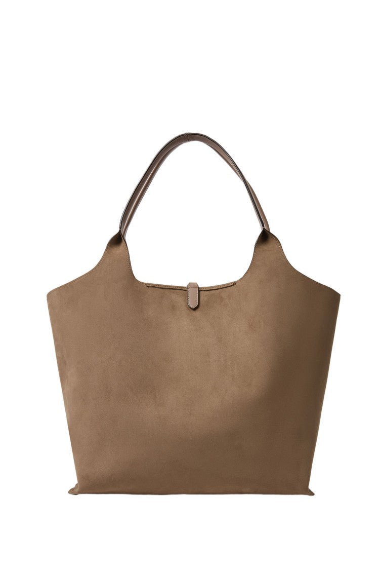 Stella Mccartney Brown Logo Reversible Vegan Leather Tote Bag