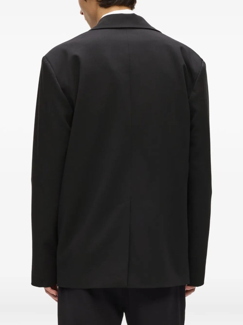 Karl Lagerfeld Two-Tone Denim-Inspired Blazer With Classic Lapel