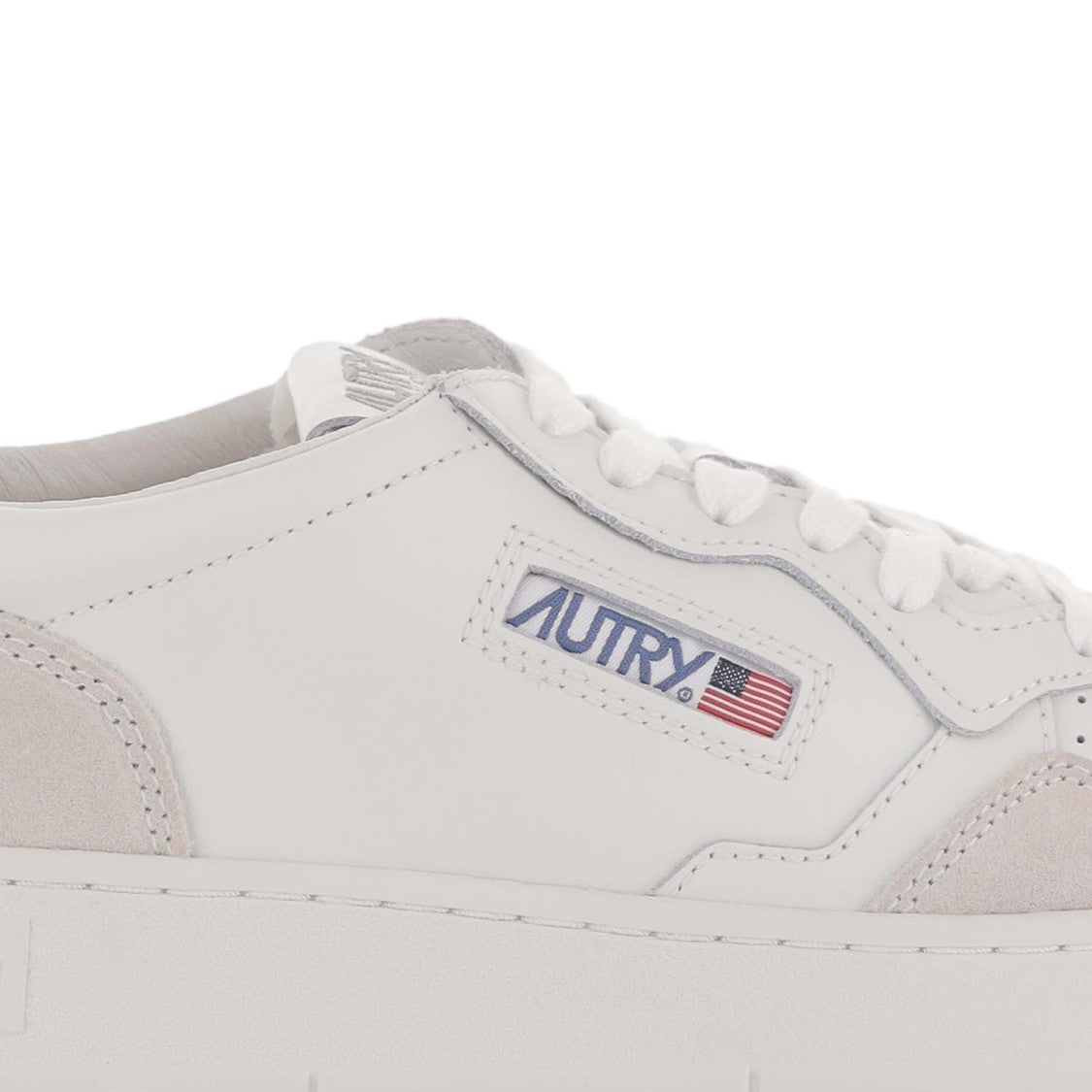 Autry White Medalist Low Suede Sneakers