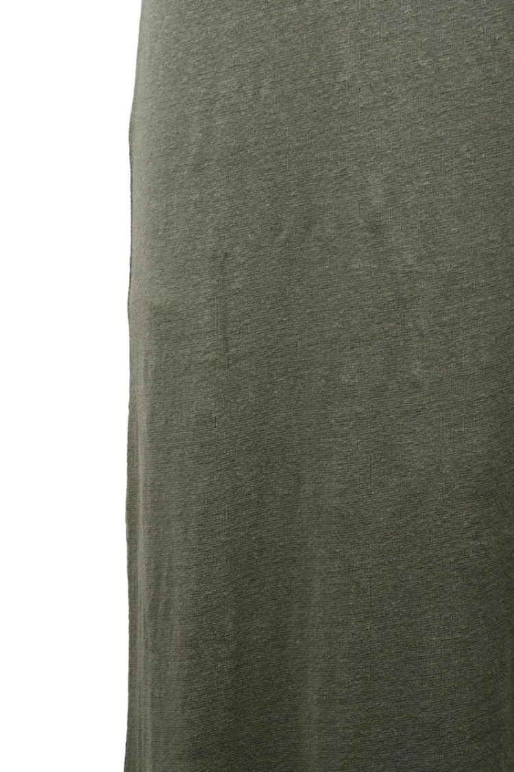 Majestic Filatures Military Green Linen Elastane Tank Dress