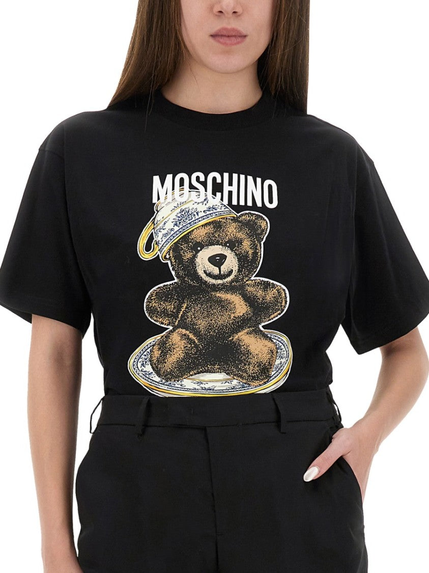 Moschino T-Shirt Featuring Whimsical Teddy Bear Print