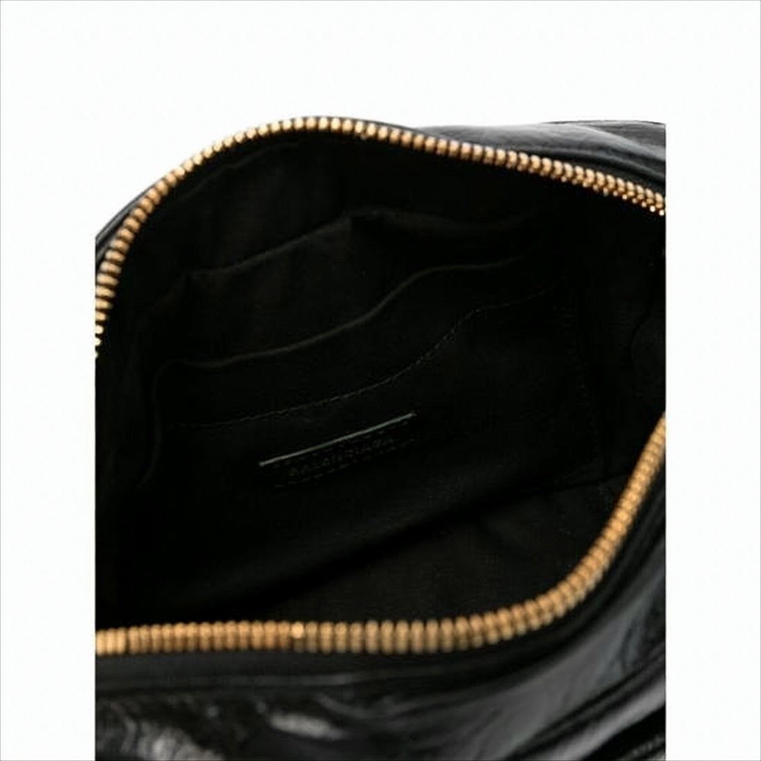 Balenciaga Compact Glossy Calf Leather Shoulder Bag With Double 'B' Logo