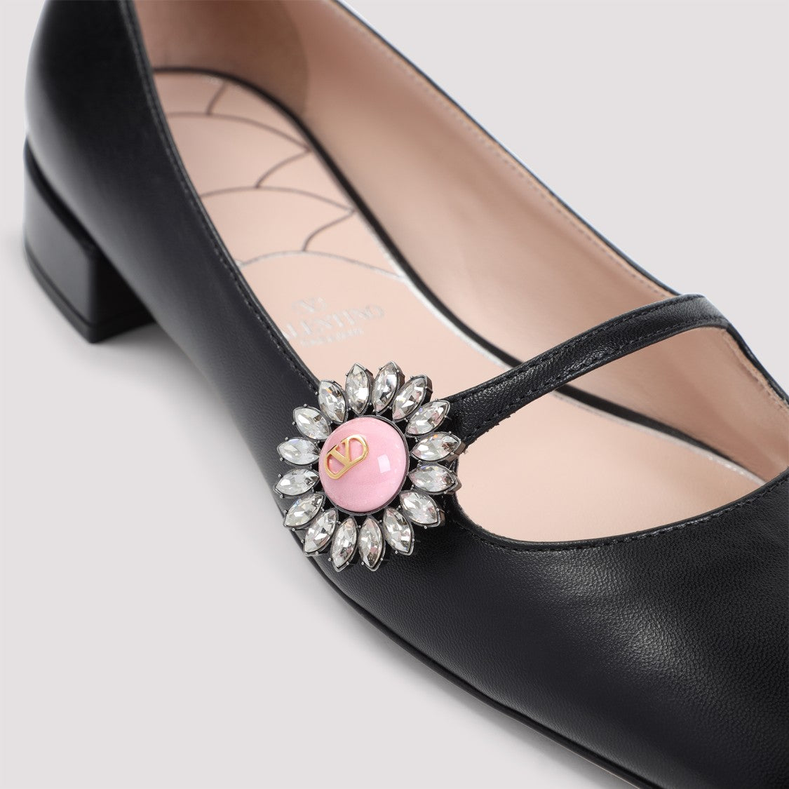 Valentino Black Goat Leather Ballerinas
