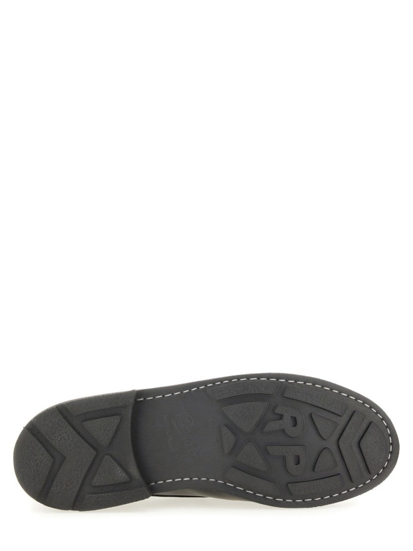 Paraboot Polished Leather Lace-Up Boot With Rounded Toe