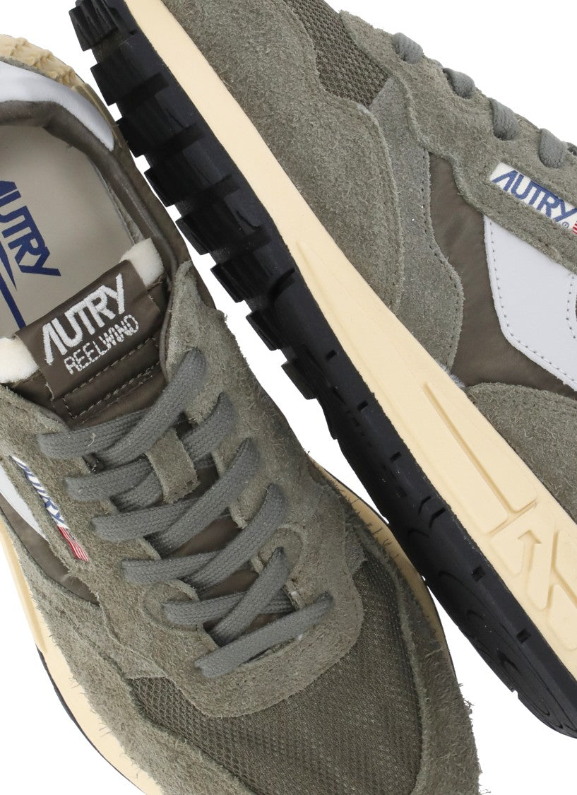 Autry Light Green Suede Contrast Sneakers