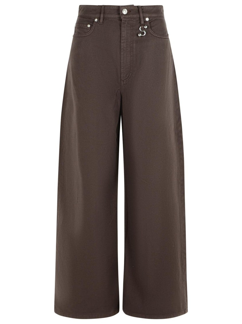 Sportmax Siamese' Brown Cotton Jeans