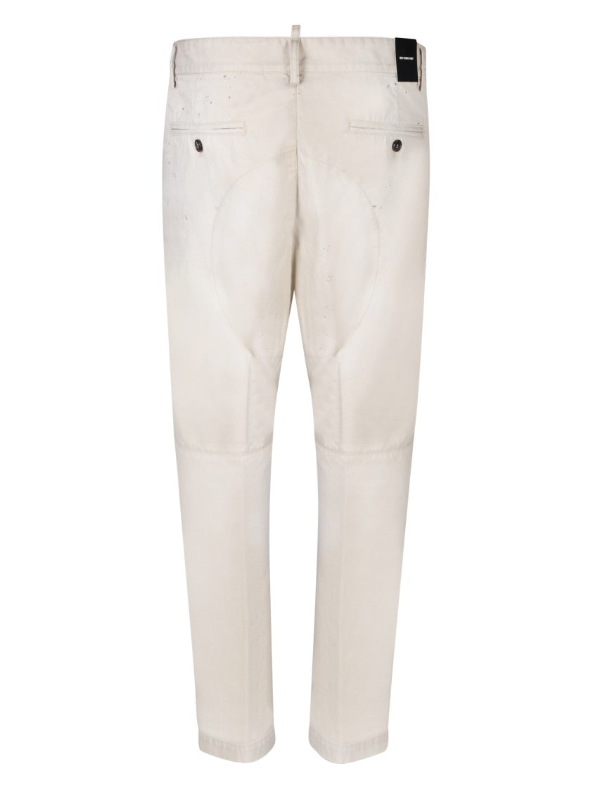 Dsquared2 Beige Cotton Trousers