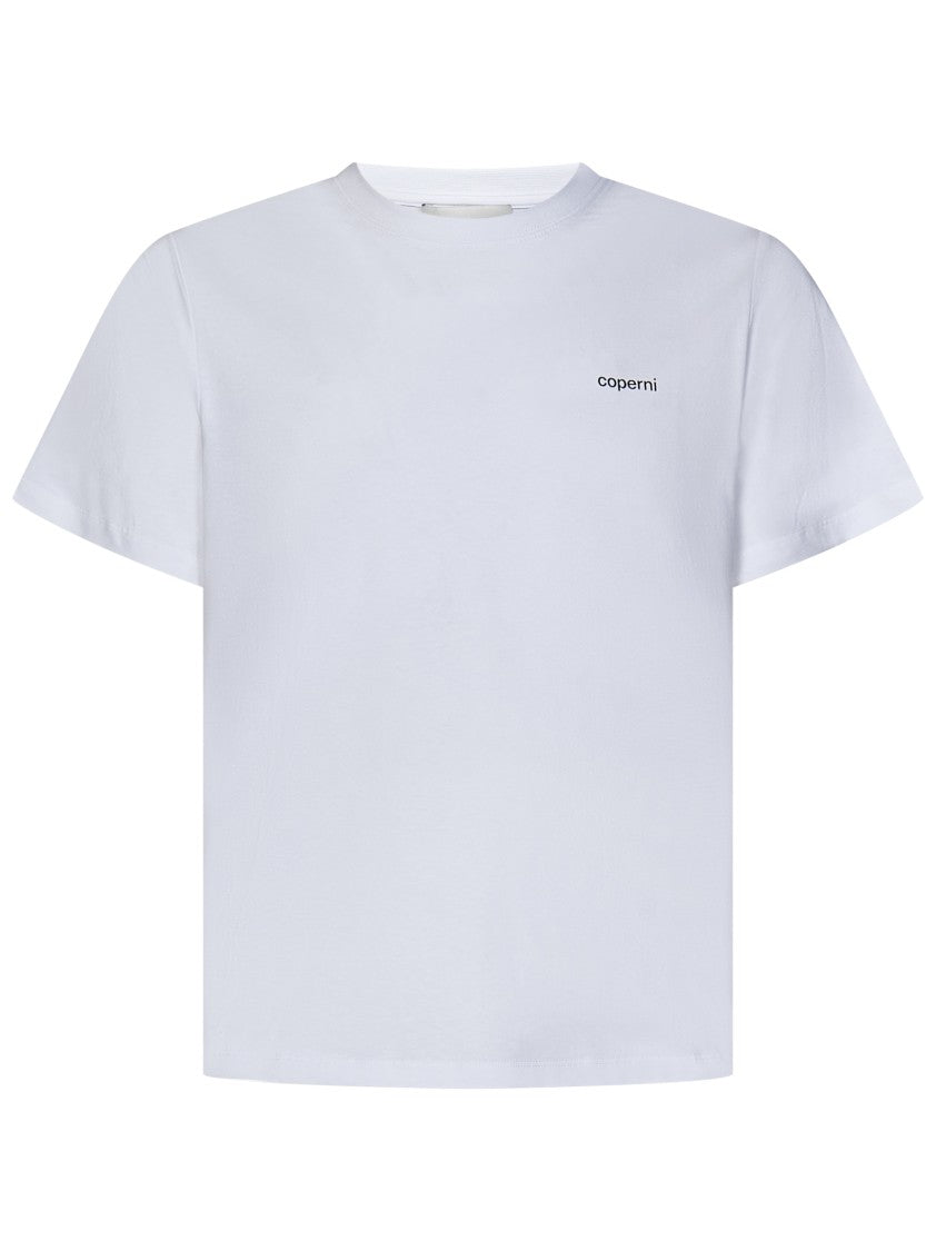 Coperni White Cotton Crewneck T-Shirt