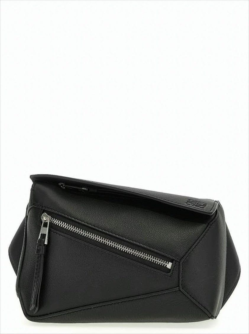 Loewe Sleek Structured Crossbody Bag With Geometric Design And Embossed Details