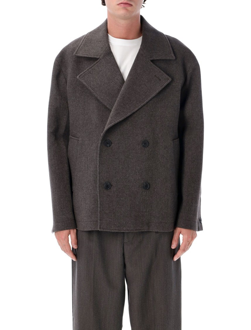 Mfpen Boxy Oversized Double-Breasted Peacoat